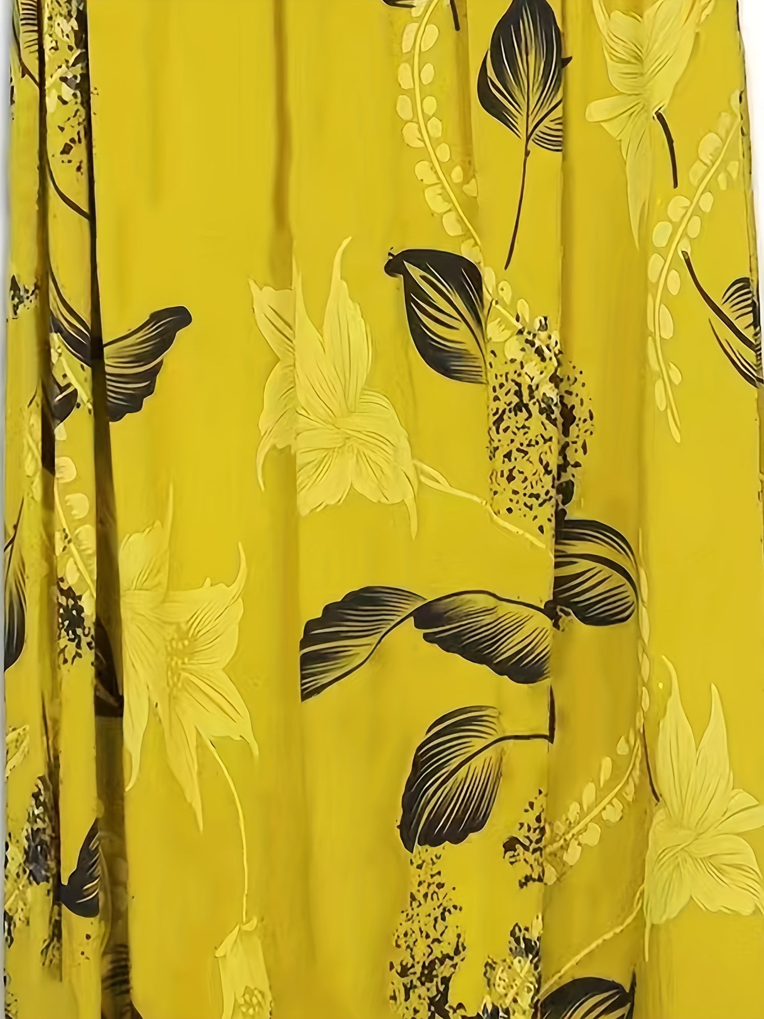 Plus Size Casual Tank Dress, Women'S Plus Floral Print Eyelet Embroidered Round Neck Maxi Tank Dress