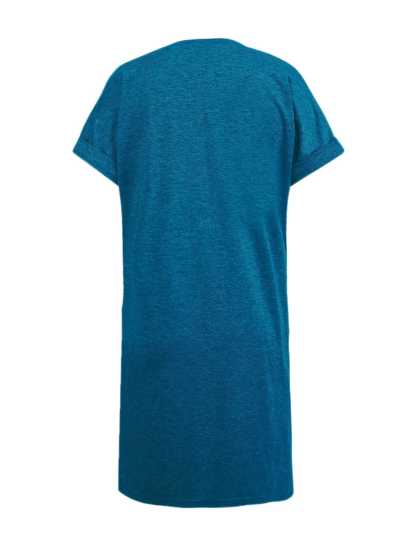 Loose With Pocket Dress, Casual Short Sleeve Dress For Spring & Summer, Women's Clothing